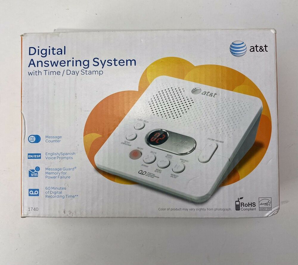 Answering Machine AT&T 1740 Digital System 60 Minutes Remote Access Telephone